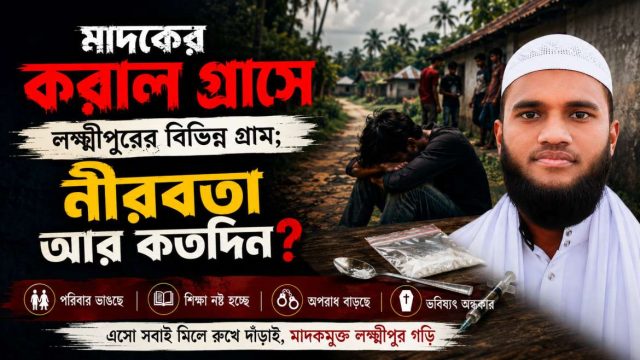 মাদকের করাল গ্রাসে লক্ষ্মীপুরের বিভিন্ন গ্রাম; নীরবতা আর কতদিন?