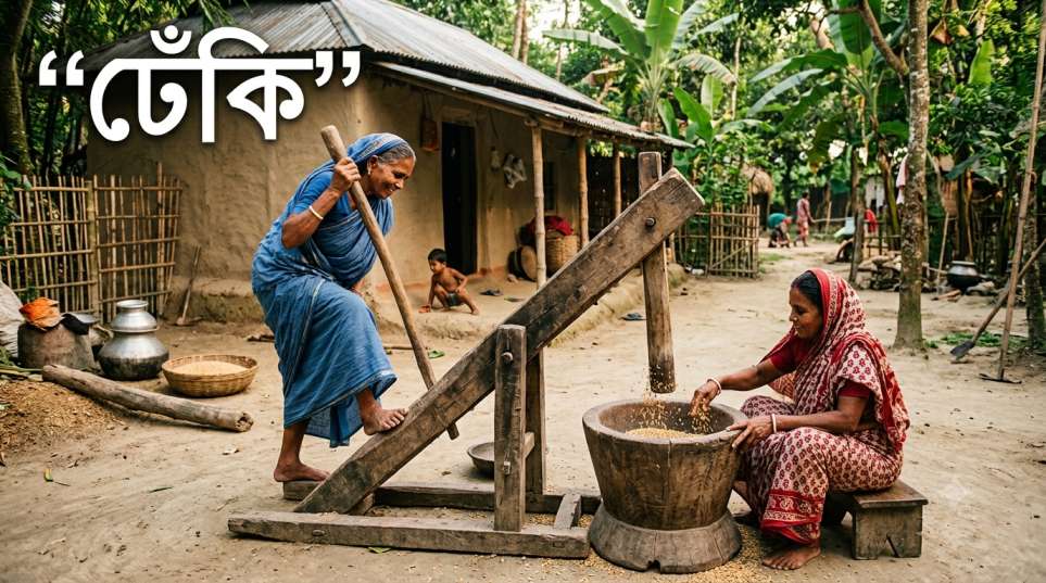 হারিয়ে যাচ্ছে ঢেঁকি
