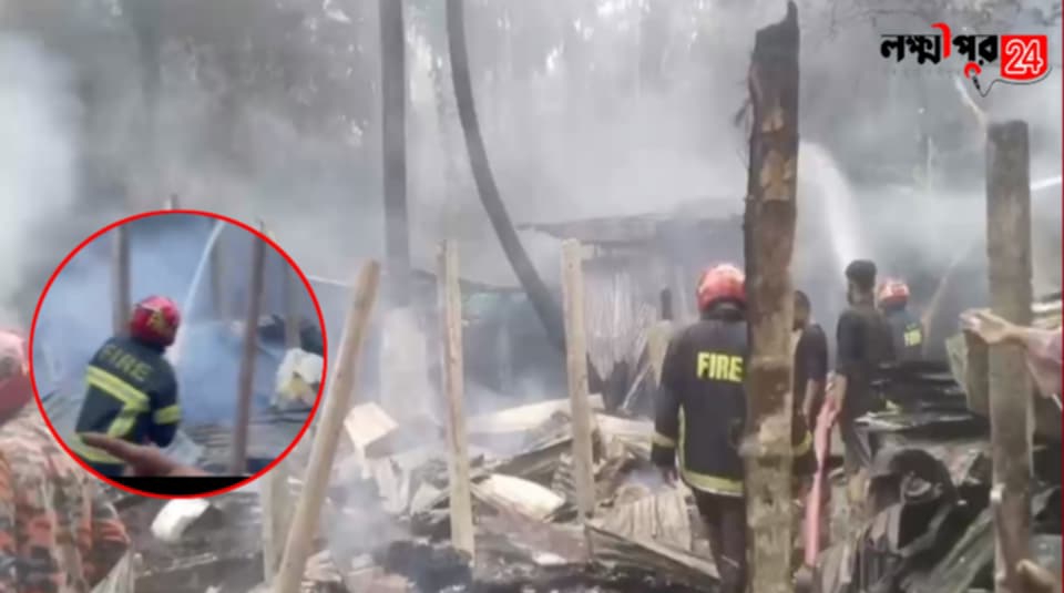 মাদকাসক্তের দেওয়া আগুনে পুড়ল ১১ বসতঘর, নিঃস্ব পরিবারগুলো